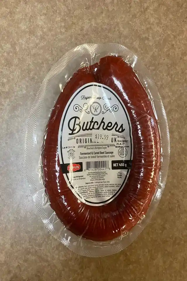 Butchers Fermented & Cured Beef Sausage (450 g) | WeDoHalal Edmonton