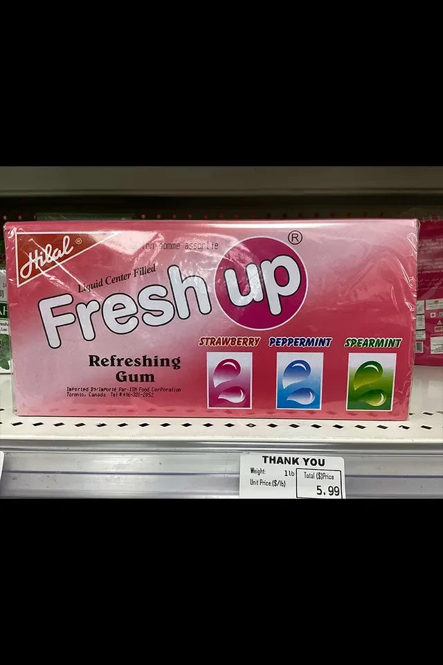 Fresh Up Centre-Filled Gum, Peppermint | WeDoHalal Edmonton